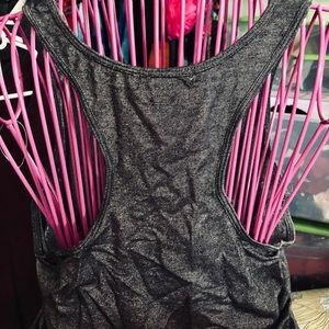 Old Navy racerback tank metallic gray black S